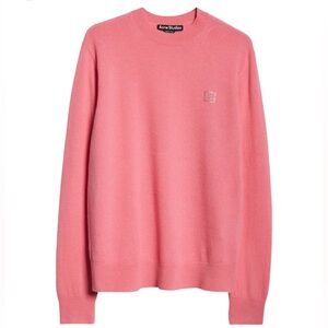 Acne Studios Kalon Crystal Face Patch Wool Sweater